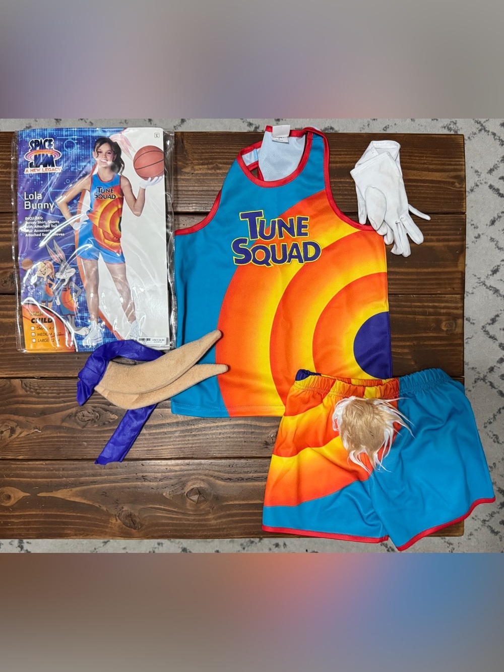 Lola Bunny Kids Costume - Blue & Orange medium8-10